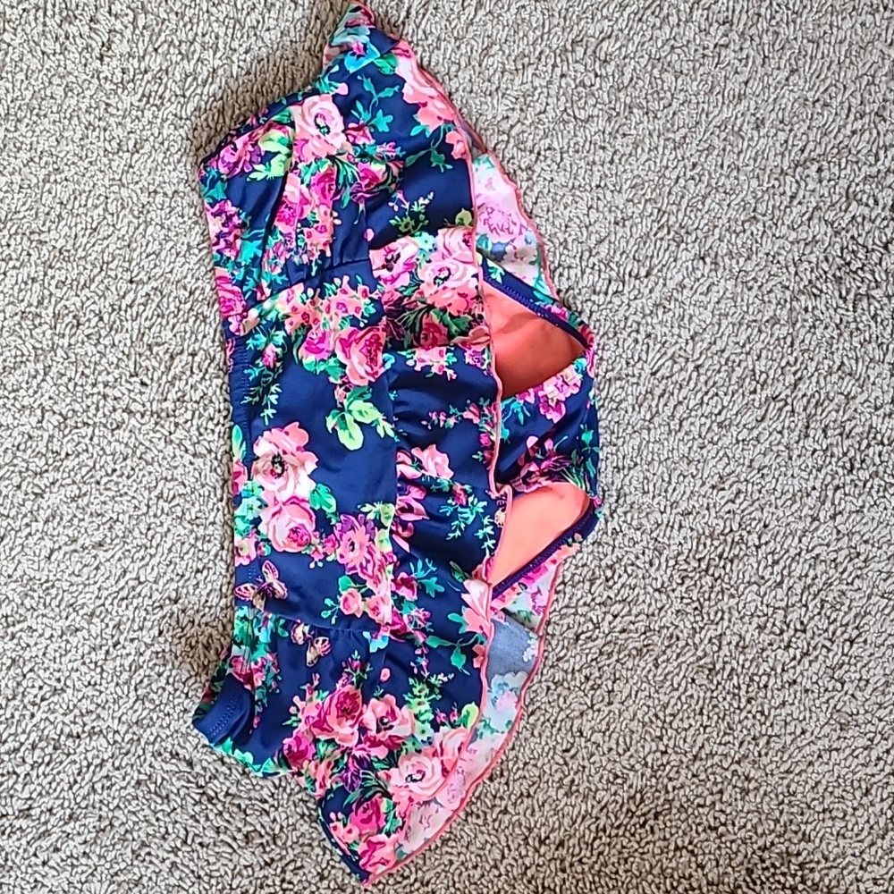 Floral Ruffle Swim Mini Skirt